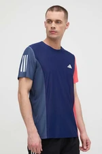 Bežecké tričko adidas Performance Own the Run tmavomodrá farba, vzorované, IK4997