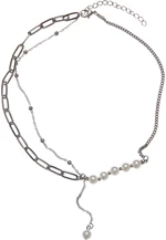 Jupiter Pearl Chain Necklace - Silver Color