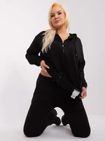 Black plus size set with sweatshirt