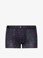 Sada modrých pánských vzorovaných boxerek a ponožek Tommy Hilfiger Unde - Pánské