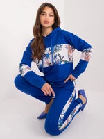 Cobalt Blue Two-Piece Cotton Tracksuit