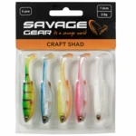 Savage gear gumová nástraha craft shad dark water mix 5 ks - 7,2 cm 2,6 g