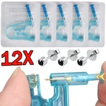 1-12pcs Safety Sterility Ear Piercing Gun Kit Asepsis Disposable Healthy Nose Earring Piercer Tool Machine Kit Stud Body Jewelry