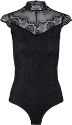 Pieces Dámské body PCNAYA 17143703 Black GLITTER M/L