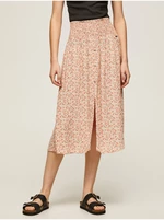 Cream Women's Flowered Skirt Pepe Jeans - Women