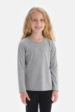 Dagi Gray Crew Neck Long Sleeved T-Shirt