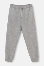 Dagi Gray Melange Basic Unisex Tracksuit Bottom