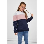 Blue-pink girls' hoodie SAM 73 Leael