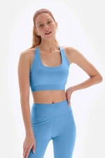 Dagi Light Blue Women's Cross-back Straps Sports Bra. Pa