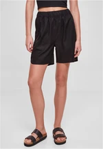 Women's Linen Mixed Shorts - Black