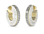 Guess Půvabné pozlacené náušnice se zirkony Love Guess JUBE04083JWYGWHT/U