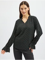 Orsay Black Ladies Patterned Blouse - Women