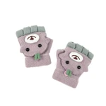 Art Of Polo Kids's Gloves Rk22249-1 Light Grey/Light Pink