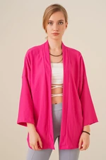 Bigdart 5862 Knitted Kimono - Fuchsia