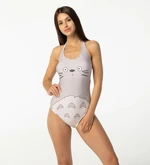 Aloha From Deer Woman's Totoro Open Back Swimsuit SSOB AFD940