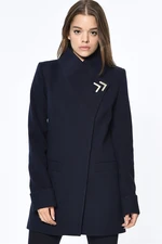 Z6634 DEWBERRY WOMEN'S COAT-NAVY BLUE