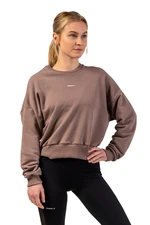 Women's sweatshirt Nebbia Loose Fit Sweatshirt "Feeling Good" 420 brown M/L