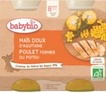 BABYBIO menu sladká kukurica s kuracím mäsom 2 x 200 g