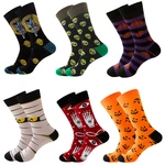 1 pair Autumn and winter new Halloween male socks skull alien female socks pumpkin socks monster tube socks