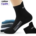 High Quality Lot Men's Socks Casual Breathable Run Sports Socks 5 Pairs Male Cotton Socks Winter Black Socks Men Large size38-45