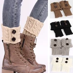 1Pair Women Leg Warmer Short Socks Knitted Warm Ladies Cosplay Heap Heap Socks Comfortable Crochet Sock Foot Cover Boot Cuffs