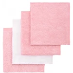 T-TOMI BIO Bamboo Baby Washcloths hubka na umývanie Pink 25 x 25 cm 4 ks