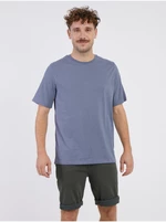 Modré pánské žíhané basic tričko Jack & Jones Organic