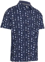 Callaway All Over Golf Mens Essentials Print Peacoat S Polo-Shirt