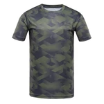 Grey-green men's patterned sports T-shirt ALPINE PRO Quatr