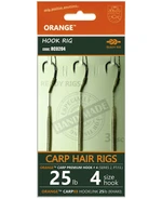 Life orange návazce carp hair rigs s2 20 cm 3 ks - 4 25 lb