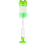 BabyOno Take Care Brush for Bottles and Teats kartáč na čištění s přísavkou Green 1 ks