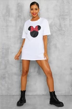 K&H TWENTY-ONE Dámske biele jedinečné tričko s Minnie Mouse