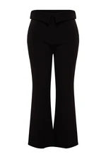 Trendyol Curve Black High Waist Finike Woven Trousers