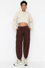 Trendyol Brown Pajamas Normal Waist Parachute Trousers