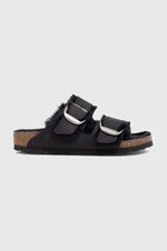 Kožené pantofle Birkenstock dámské, černá barva