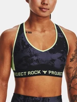 Under Armour UA Project Rock Crssbk Bra Print Sportovní podprsenka Černá