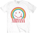 Nirvana T-shirt Smiley Rainbow White XL