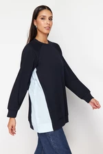 Trendyol Navy Blue Woven Piece Knitted Tunic