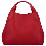 Dámska kožená kabelka tmavo červená - Delami Keriss