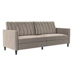 Jasnoszara aksamitna sofa 207 cm Celine – Støraa