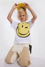 Dětské kalhoty Marc Jacobs béžová barva, hladké