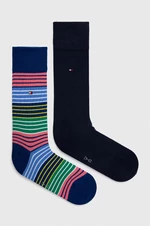 Ponožky Tommy Hilfiger 2-pack pánské, tmavomodrá barva, 701227286