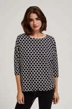 Blouse with geometric pattern