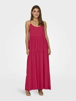 Dark pink women's maxi dress ONLY Sandie