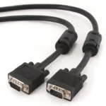 Kabel CABLEXPERT CC-PPVGA-10M-B přípojný k mon  15M/15M VGA 10m stíněný extra, ferrity BLACK