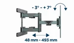 Držák TV GEMBIRD WM-80ST-01, 37"-80" (60kg), otočný a náklopný