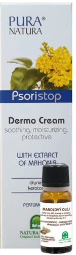 NATURA HOUSE Psoristop Dermo krém s extraktem z mahónie  + Mandlový olej 10ml 75 ml