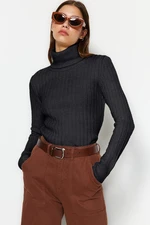 Trendyol Dark Anthracite Soft Texture Basic Knitwear Sweater