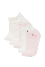 DEFACTO Girl's 5-Piece Cotton Booties Socks