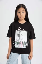 DEFACTO Girl Barbie Relax Fit Crew Neck Short Sleeve T-Shirt